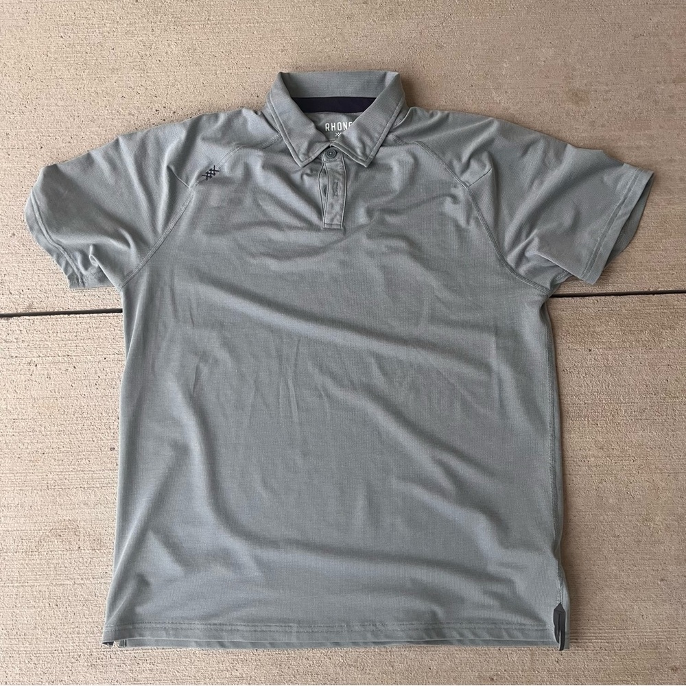 RHÔNE gray polo size large